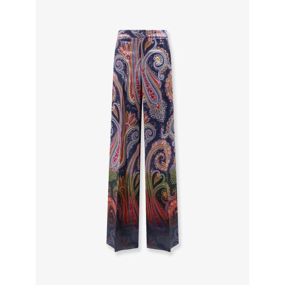 Etro Women Wide-Leg Trousers With Paisley Pattern